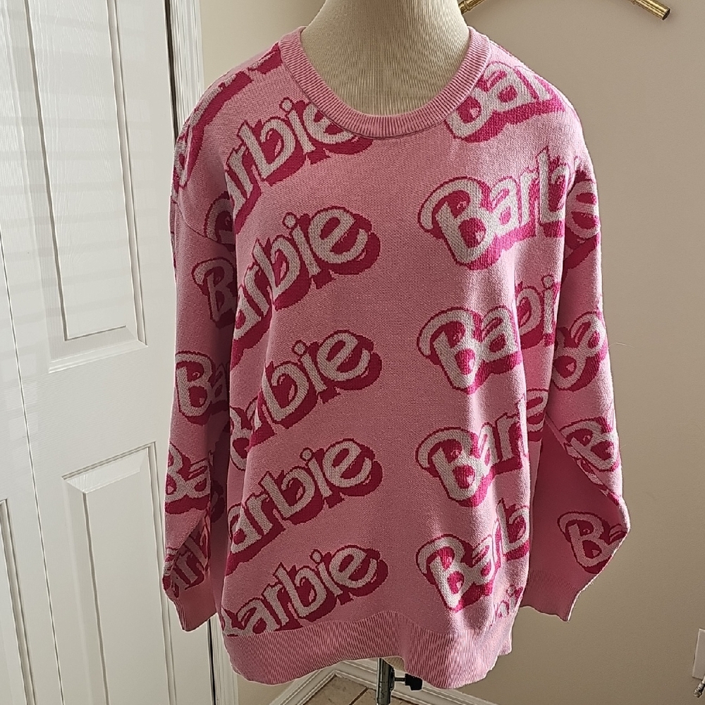 Barbie Pink Knit/sweatshirt Top. Size 1X.